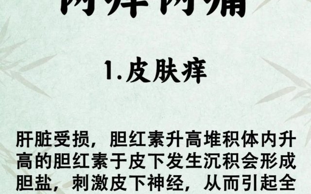 肝受损就会有的两痒二痛！